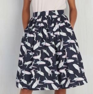 Modcloth Fasion Frenzy Shark A-line Skirt 2x